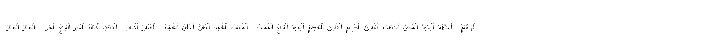99 Names of ALLAH Handwriting 2